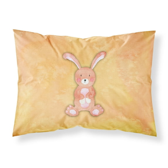 Carolines Treasures BB7383PILLOWCASE Rabbit Watercolor Fabric Standard Pillowcase Standard multicolor