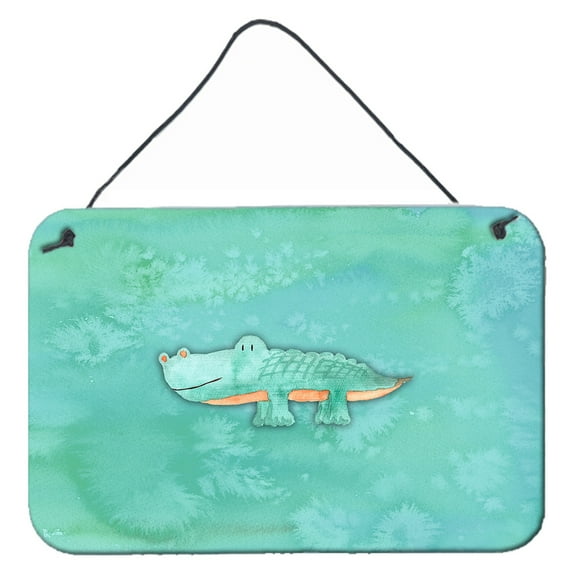 Carolines Treasures BB7385DS812 Alligator Watercolor Wall or Door Hanging Prints  8x12 multicolor
