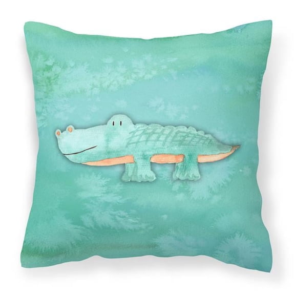 Carolines Treasures BB7385PW1818 Alligator Watercolor Fabric Decorative Pillow