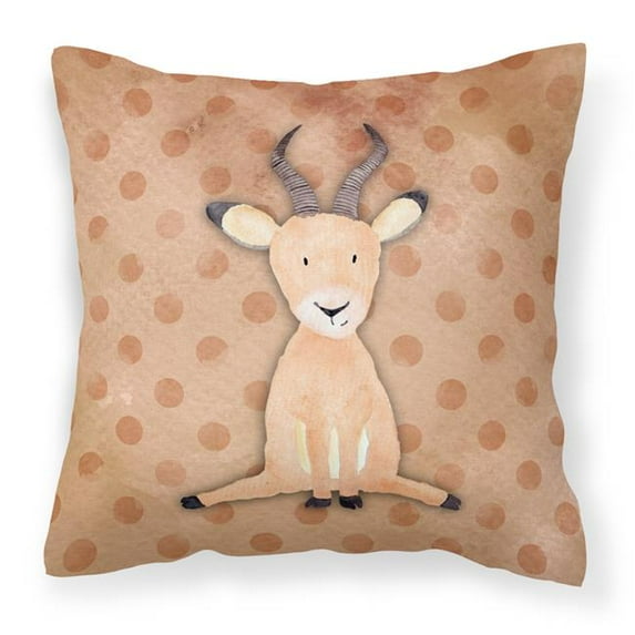 Carolines Treasures BB7391PW1818 Polkadot Antelope Watercolor Fabric Decorative Pillow