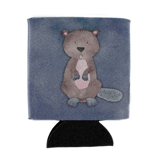 Beaver Watercolor Can or Bottle Hugger