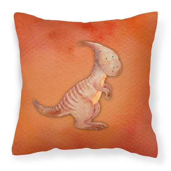 Carolines Treasures BB7400PW1818 Parasaurolophus Watercolor Fabric Decorative Pillow 18H x18W multicolor