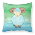 thumbnail image 1 of Carolines Treasures BB7418PW1818 Ram Sheep Watercolor Fabric Decorative Pillow  18H x18W multicolor, 1 of 2