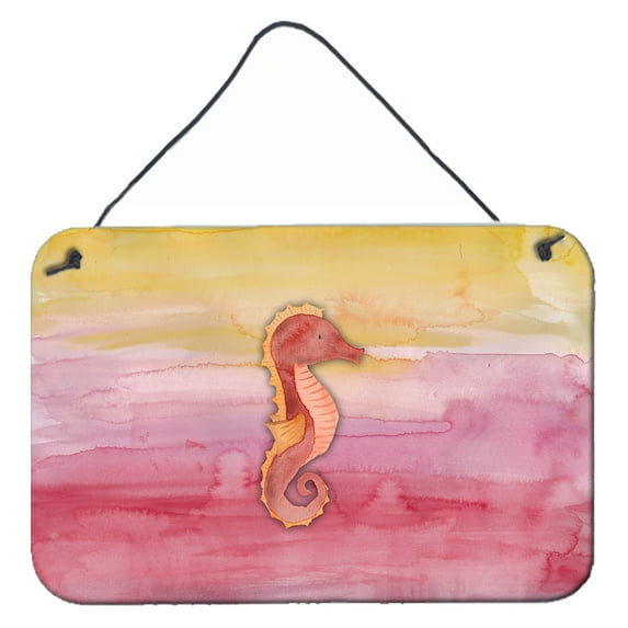 Carolines Treasures BB7425DS812 Seahorse Watercolor Wall or Door Hanging Prints  8x12 multicolor