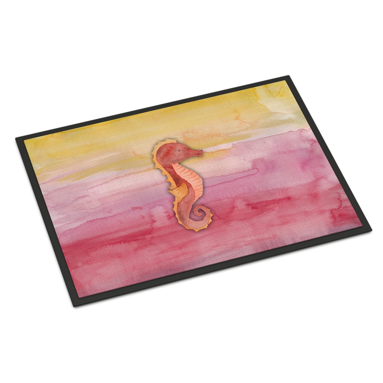 Seahorse Watercolor Door Mat