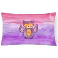 thumbnail image 1 of Carolines Treasures BB7428PW1216 Pink and Purple Owl Watercolor Canvas Fabric Decorative Pillow  12H x16W multicolor, 1 of 3