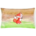 thumbnail image 1 of Fox Watercolor Canvas Fabric Decorative Pillow, 1 of 3