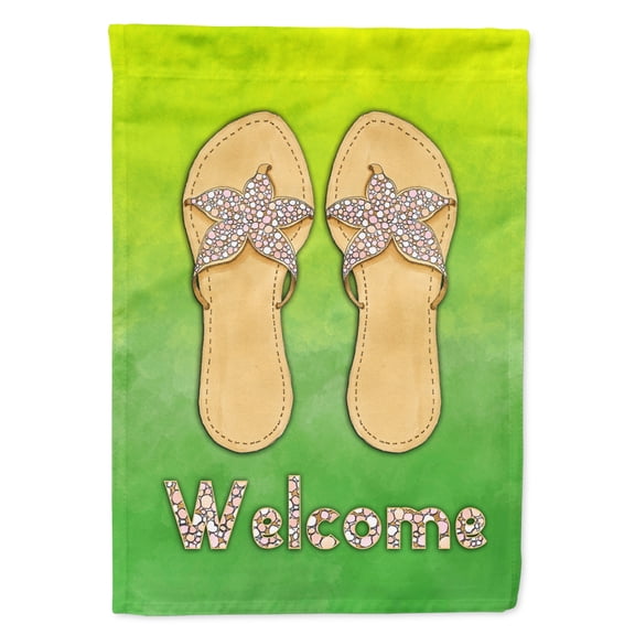 Carolines Treasures BB7454GF Flip Flops Welcome Flag Garden Size Small multicolor