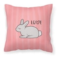 thumbnail image 1 of Carolines Treasures BB7476PW1818 Nursery Love Bunny Rabbit Fabric Decorative Pillow  18H x18W multicolor, 1 of 2