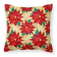 thumbnail image 1 of Carolines Treasures BB7485PW1818 Poinsetta Christmas Fabric Decorative Pillow  18H x18W multicolor, 1 of 2