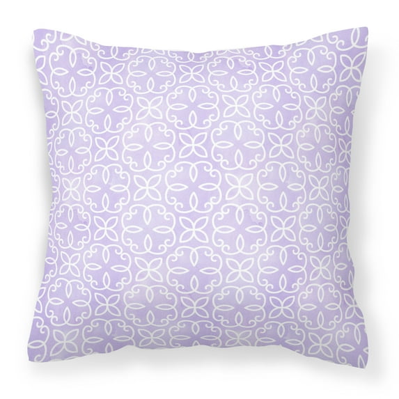 Carolines Treasures BB7494PW1818 Gemoetric Circles on Purple Watercolor Fabric Decorative Pillow  18H x18W multicolor