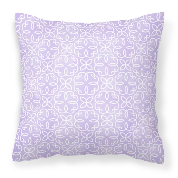 Carolines Treasures BB7494PW1818 Gemoetric Circles on Purple Watercolor Fabric Decorative Pillow  18H x18W multicolor