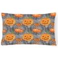 thumbnail image 1 of Carolines Treasures BB7521PW1216 Watecolor Halloween Pumpkins Canvas Fabric Decorative Pillow  12H x16W multicolor, 1 of 3