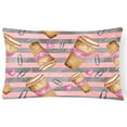 thumbnail image 1 of Carolines Treasures BB7538PW1216 Watercolor Coffee and Paper Clips Canvas Fabric Decorative Pillow  12H x16W multicolor, 1 of 3