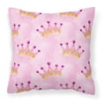 thumbnail image 1 of Carolines Treasures BB7546PW1414 Watercolor Princess Crown on Pink Fabric Decorative Pillow  14Hx14W multicolor, 1 of 4
