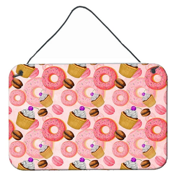 Carolines Treasures BB7562DS812 Watercolor Sweet Pastries Wall or Door Hanging Prints 8x12 multicolor