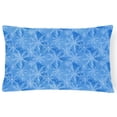 thumbnail image 1 of Carolines Treasures BB7576PW1216 Watercolor Dark Blue Winter Snowflakes Canvas Fabric Decorative Pillow  12H x16W, 1 of 3