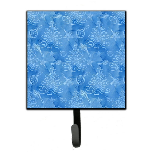 Carolines Treasures BB7577SH4 Watercolor Christmas Trees and Ornaments Leash or Key Holder Single Hook multicolor