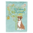 thumbnail image 1 of Carolines Treasures BB7582CHF Welcome Friends Flashy Fawn Boxer Flag Canvas House Size  Large multicolor, 1 of 4