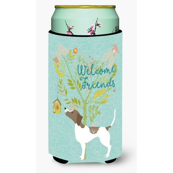Carolines Treasures BB7598TBC Welcome Friends Pointer Tall Boy Beverage Insulator Hugger Tall Boy multicolor