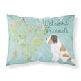 thumbnail image 1 of Carolines Treasures BB7599PILLOWCASE Welcome Friends Saint Bernard Fabric Standard Pillowcase Standard multicolor, 1 of 2