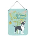 thumbnail image 1 of Carolines Treasures BB7604DS1216 Welcome Friends Black Bull Terrier Wall or Door Hanging Prints 12x16 multicolor, 1 of 2