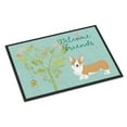 thumbnail image 1 of Carolines Treasures BB7608JMAT Welcome Friends Pembroke Welsh Corgi Red Doormat 24x36 36"L x 24"W multicolor, 1 of 4