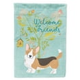 thumbnail image 1 of Carolines Treasures BB7610GF Welcome Friends Pembroke Welsh Corgi Tricolor Flag Garden Size  Small multicolor, 1 of 3