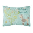 thumbnail image 1 of Carolines Treasures BB7612PW1216 Welcome Friends Chocolate Poodle Canvas Fabric Decorative Pillow, 12 x 16 in., 1 of 3