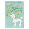 thumbnail image 1 of Carolines Treasures BB7614CHF Welcome Friends White Poodle Flag Canvas House Size  Large multicolor, 1 of 4