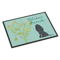 Carolines Treasures BB7618MAT Welcome Friends Black Cocker Spaniel Doormat 18x27 27"L x 18"W multicolor