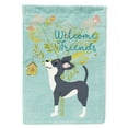 thumbnail image 1 of Carolines Treasures BB7627CHF Welcome Friends Black White Chihuahua Flag Canvas House Size  Large multicolor, 1 of 4