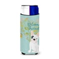 thumbnail image 1 of Carolines Treasures BB7634MUK Welcome Friends Piebald French Bulldog Michelob Ultra Hugger for slim cans  Slim Can, 1 of 3