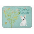 thumbnail image 1 of Carolines Treasures BB7634RUG Welcome Friends Piebald French Bulldog Machine Washable Memory Foam Mat 19 X 27", 1 of 4