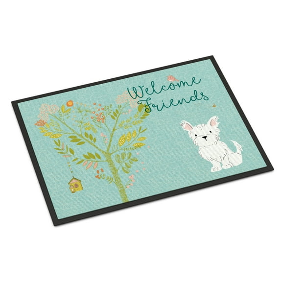 Carolines Treasures BB7640MAT Welcome Friends Westie Doormat 18x27 27"L x 18"W multicolor