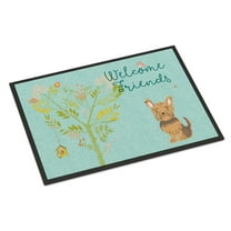 Carolines Treasures BB7641MAT Welcome Friends Yorkie Doormat 18x27 27"L x 18"W multicolor