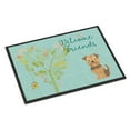 thumbnail image 1 of Carolines Treasures BB7642MAT Welcome Friends Yorkie Natural Ears Doormat 18x27 27"L x 18"W multicolor, 1 of 4