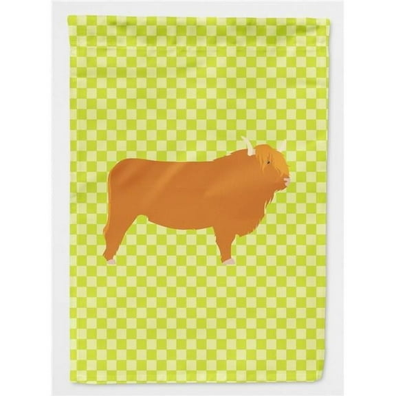 Caroline's Treasures BB7646GF Highland Cow Green Flag Garden Size , Small, multicolor