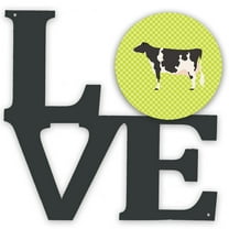 Holstein Cow Green Metal Wall Artwork LOVE