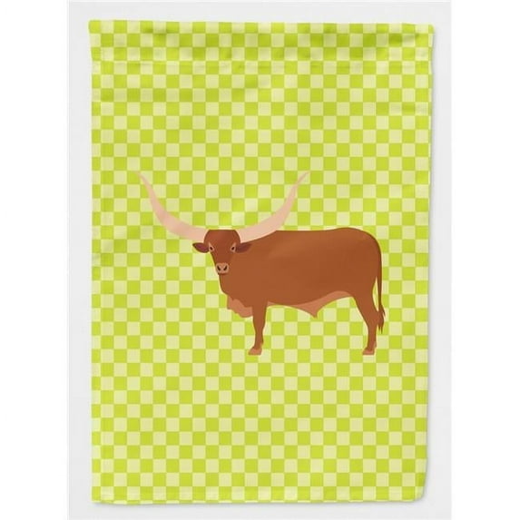 Carolines Treasures BB7649CHF Ankole-Watusu Cow Green Flag Canvas House
