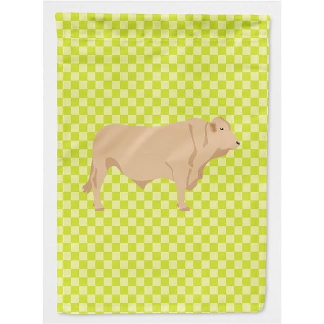 Caroline's Treasures BB7652GF Charolais Cow Green Flag Garden Size , Small, multicolor