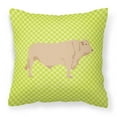 thumbnail image 1 of Carolines Treasures BB7652PW1414 Charolais Cow Green Fabric Decorative Pillow, 14 x 14 in., 1 of 2