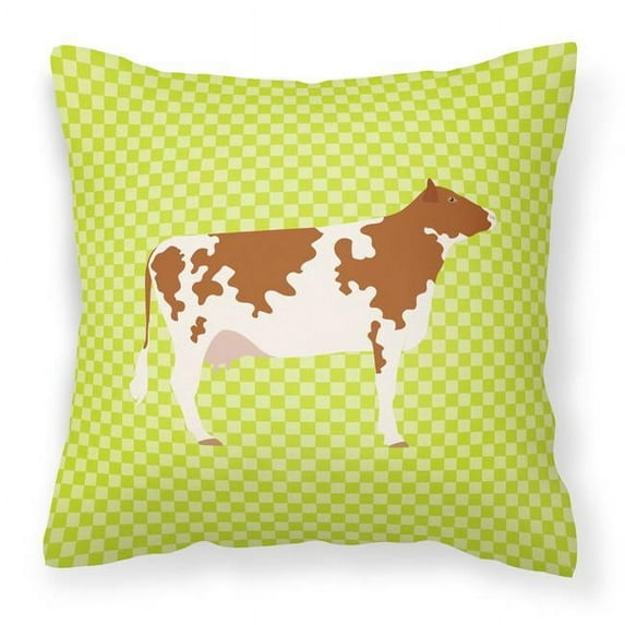 Carolines Treasures BB7653PW1818 Ayrshire Cow Green Fabric Decorative Pillow, 18 x 18 in.