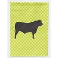 thumbnail image 1 of Black Angus Cow Green Flag Canvas House Size BB7654CHF, 1 of 4