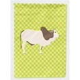 thumbnail image 1 of Caroline's Treasures BB7656CHF Malvi Cow Green Flag Canvas House Size , Large, multicolor, 1 of 4
