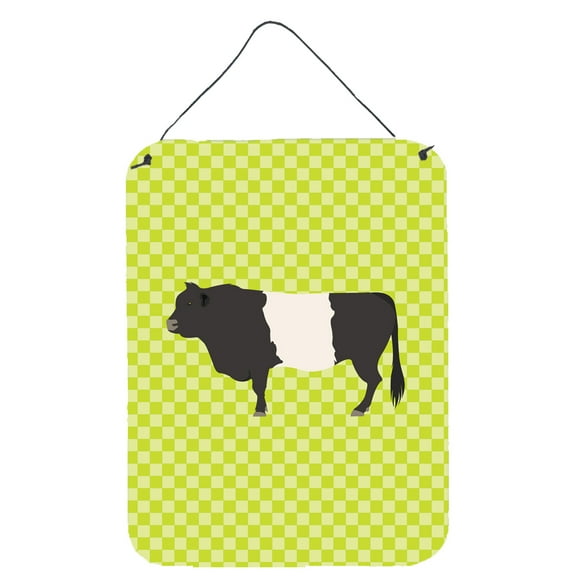 Caroline's Treasures BB7657DS1216 Belted Galloway Cow Green Wall or Door Hanging Prints, 12x16, multicolor