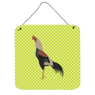 Carolines Treasures BB7664DS66 Kulang Chicken Green Wall or Door Hanging Prints, 6 x 6 in.