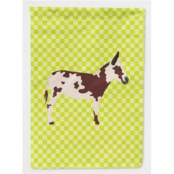 Carolines Treasures BB7677GF American Spotted Donkey Green Garden Flag