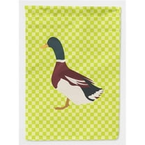 Caroline's Treasures BB7682CHF Rouen Duck Green Flag Canvas House Size , Large, multicolor