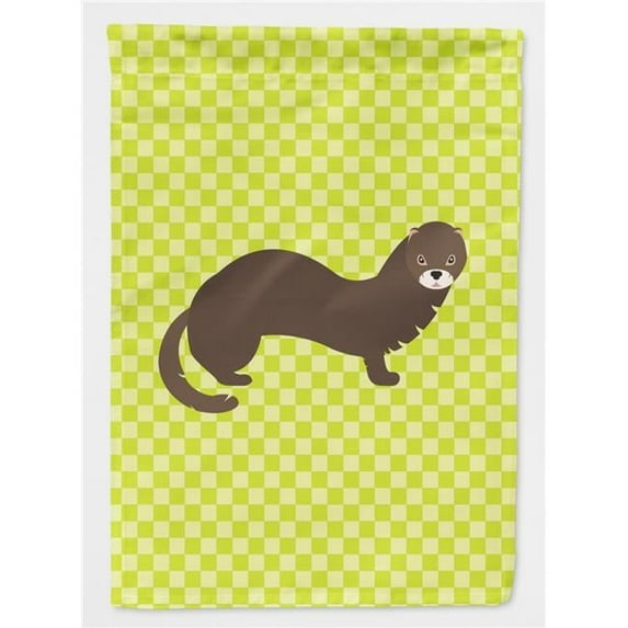 Caroline's Treasures BB7694CHF Russian or European Mink Green Flag Canvas House Size , Large, multicolor
